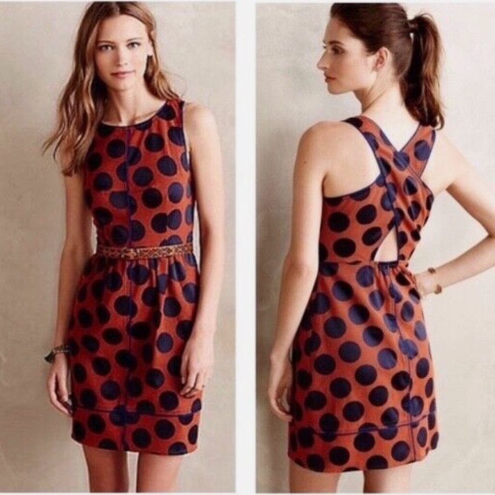 Anthropologie Maeve Rokin Polka Dot Dress - Size 2
